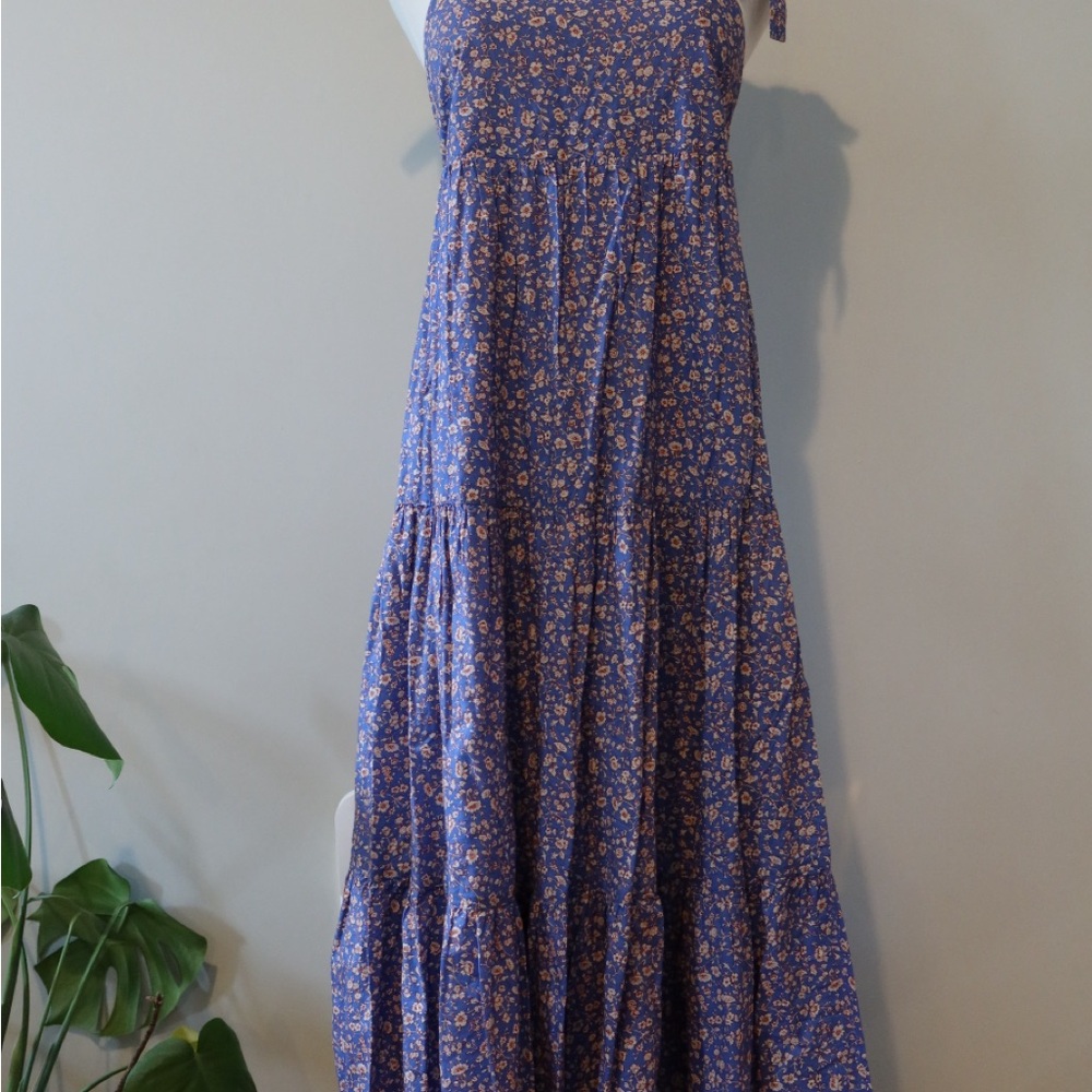 Madewell Floral Blue Maxi Dress